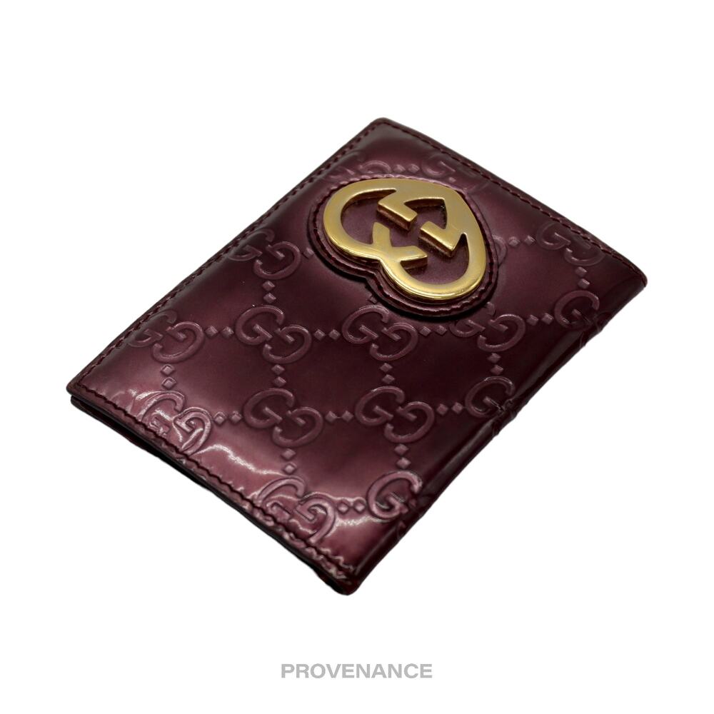 🔴 Gucci Heart Pocket Organizer Wallet - Patent Red Leather - Picture 4 of 7